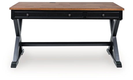 Wildenauer Brown/Black 60" Home Office Desk from Ashley - Luna Furniture