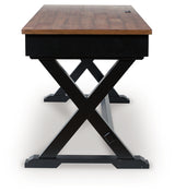 Wildenauer Brown/Black 60" Home Office Desk from Ashley - Luna Furniture