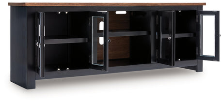 Wildenauer Brown/Black 76" TV Stand from Ashley - Luna Furniture
