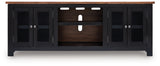 Wildenauer Brown/Black 76" TV Stand from Ashley - Luna Furniture