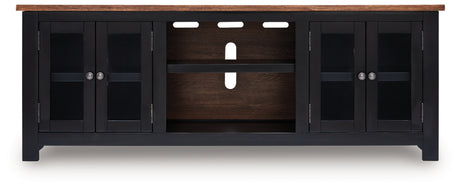 Wildenauer Brown/Black 76" TV Stand from Ashley - Luna Furniture
