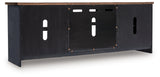 Wildenauer Brown/Black 76" TV Stand from Ashley - Luna Furniture
