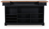 Wildenauer Brown/Black 78" Bar from Ashley - Luna Furniture