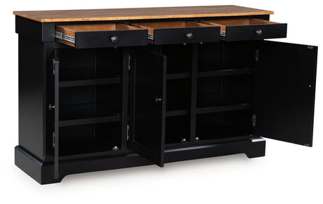 Wildenauer Brown/Black Dining Buffet from Ashley - Luna Furniture