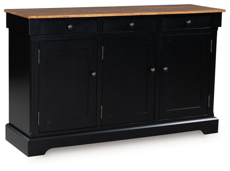 Wildenauer Brown/Black Dining Buffet from Ashley - Luna Furniture