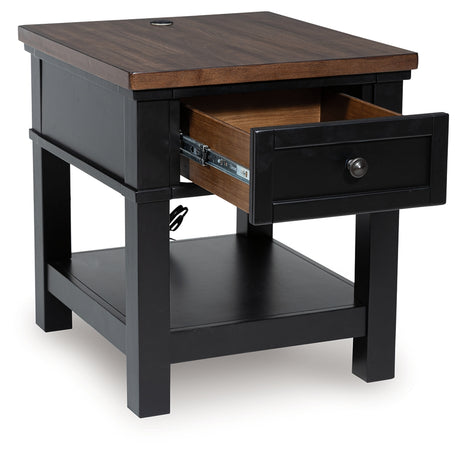 Wildenauer Brown/Black End Table from Ashley - Luna Furniture