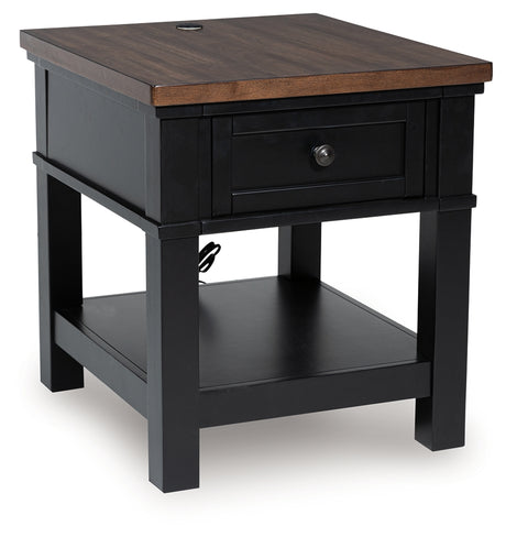 Wildenauer Brown/Black End Table from Ashley - Luna Furniture