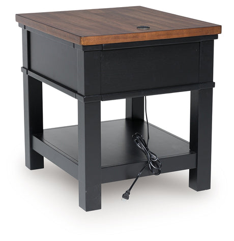 Wildenauer Brown/Black End Table from Ashley - Luna Furniture