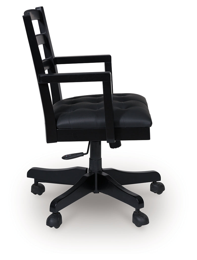 Wildenauer Brown/Black Home Office Desk Chair from Ashley - Luna Furniture