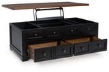 Wildenauer Brown/Black Lift-Top Coffee Table from Ashley - Luna Furniture