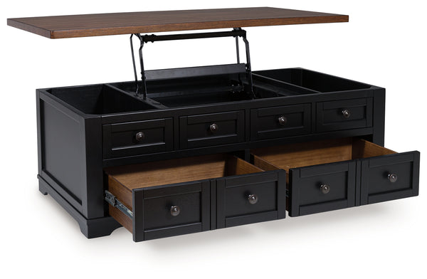 Wildenauer Brown/Black Lift-Top Coffee Table