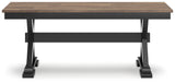 Wildenauer Dining Table and 4 Chairs and Bench in Brown/Black from Ashley - Luna Furniture