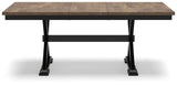 Wildenauer Dining Table and 4 Chairs and Bench in Brown/Black from Ashley - Luna Furniture
