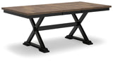 Wildenauer Dining Table and 4 Chairs in Brown/Black from Ashley - Luna Furniture