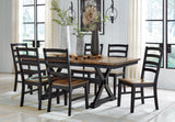 Wildenauer Dining Table and 6 Chairs in Brown/Black from Ashley Furniture - Luna Furniture