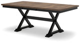 Wildenauer Dining Table and 8 Chairs in Brown/Black from Ashley - Luna Furniture