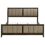 Wilkes Dark Cocoa 51-inch Upholstered California King Bed from Coaster - Luna Furniture