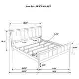 Wilkes Dark Cocoa 51-inch Upholstered California King Bed from Coaster - Luna Furniture