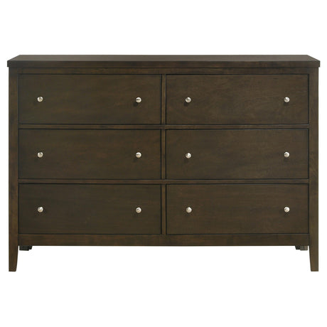 Wilkes Dark Cocoa 6-Drawer Dresser from Coaster - Luna Furniture