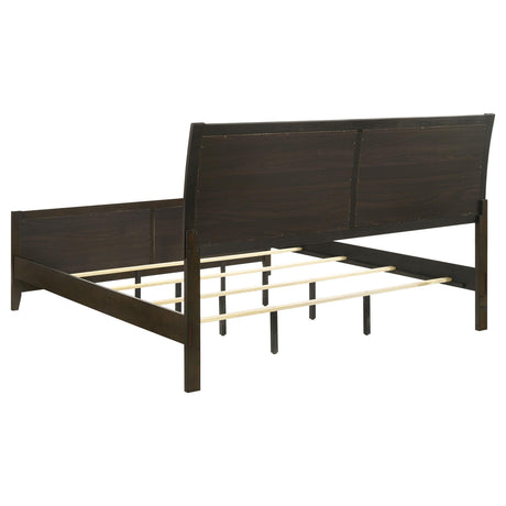 Wilkes Dark Cocoa Upholstered Eastern King Bed from Coaster - Luna Furniture