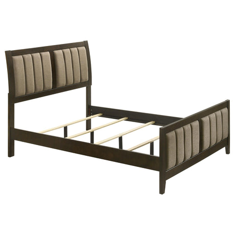 Wilkes Dark Cocoa Upholstered Full Bed from Coaster - Luna Furniture