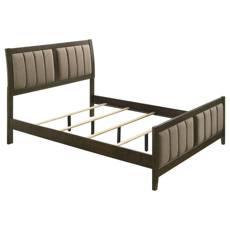 Wilkes Dark Cocoa Upholstered Queen Bed from Coaster - Luna Furniture