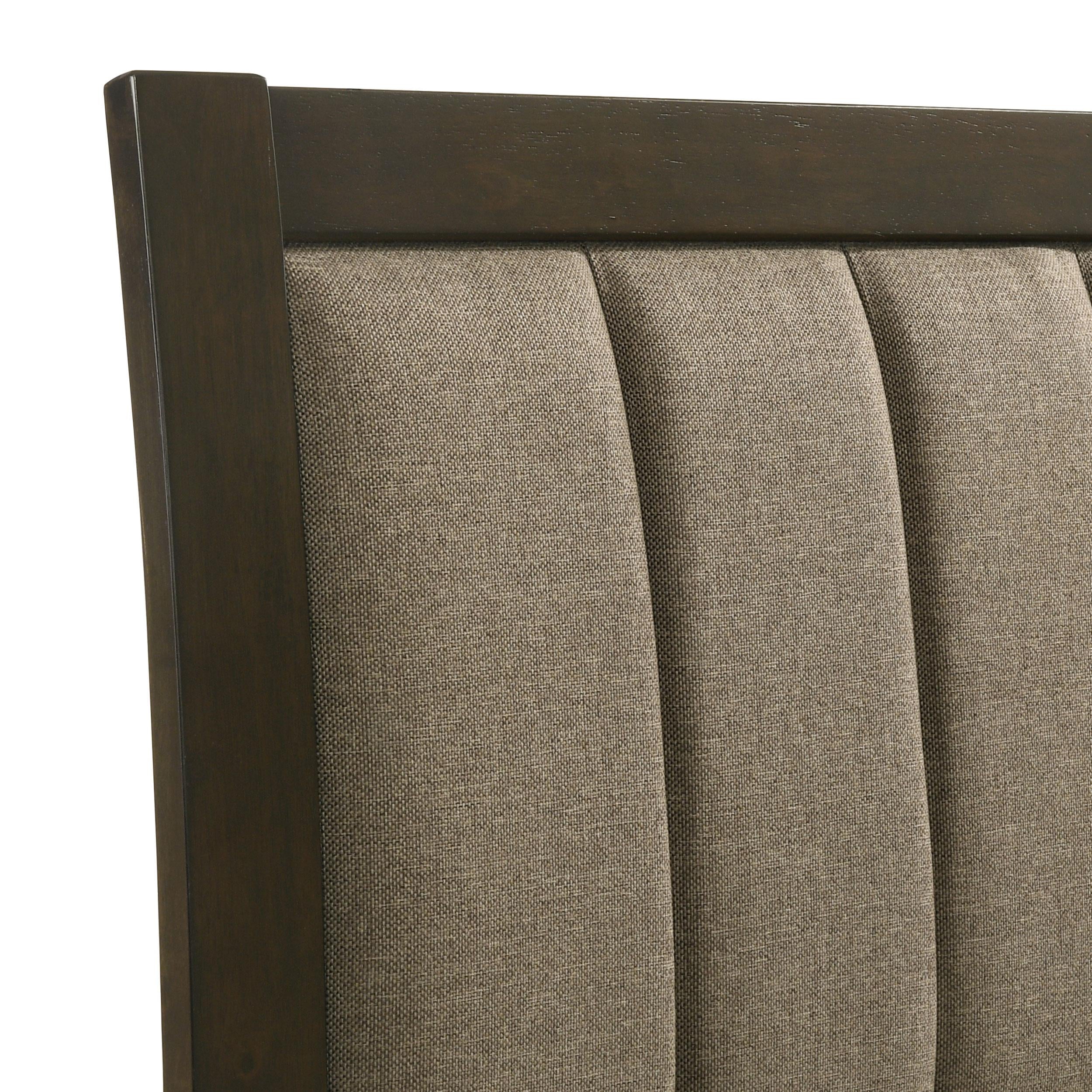 Wilkes Dark Cocoa Upholstered Twin Bed – Luna Furniture