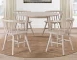 Willow 5 Piece 42-inch Round Dining Set, Tan from Steve Silver - Luna Furniture