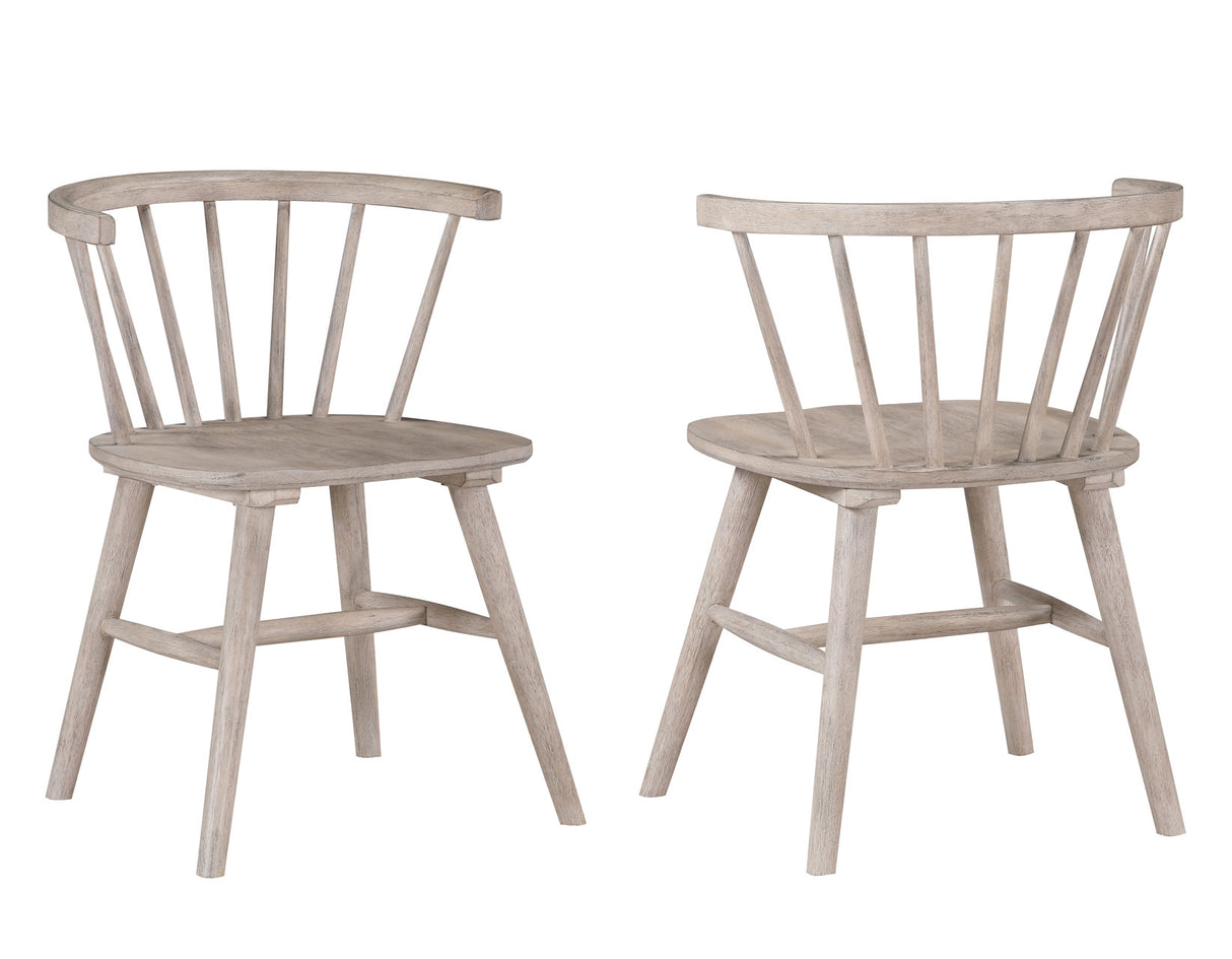 Willow 5 Piece 42-inch Round Dining Set, Tan from Steve Silver - Luna Furniture