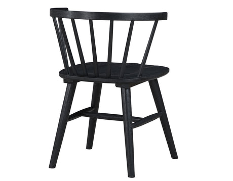 Willow 5 Piece 42-inch Round Dining Set, Black from Steve Silver - Luna Furniture