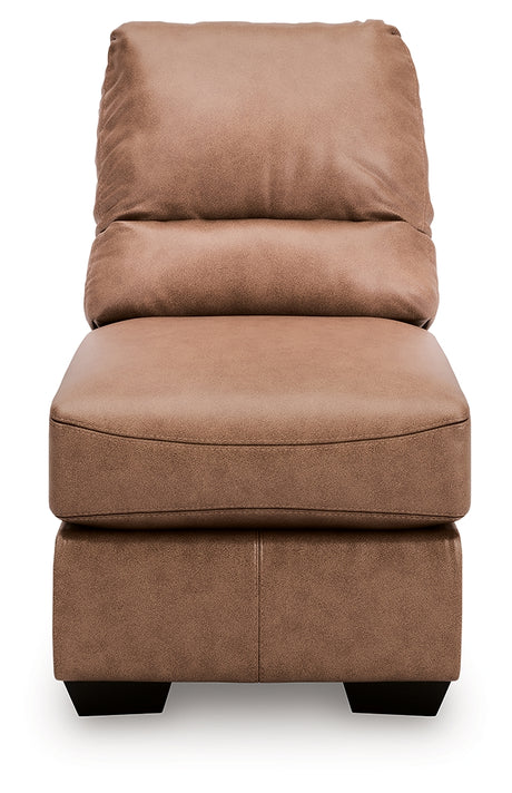 WillowBend Caramel Armless Chair from Ashley - Luna Furniture