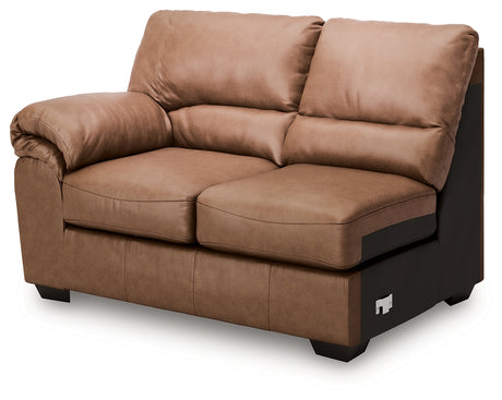 WillowBend Caramel Left-Arm Facing Loveseat from Ashley - Luna Furniture