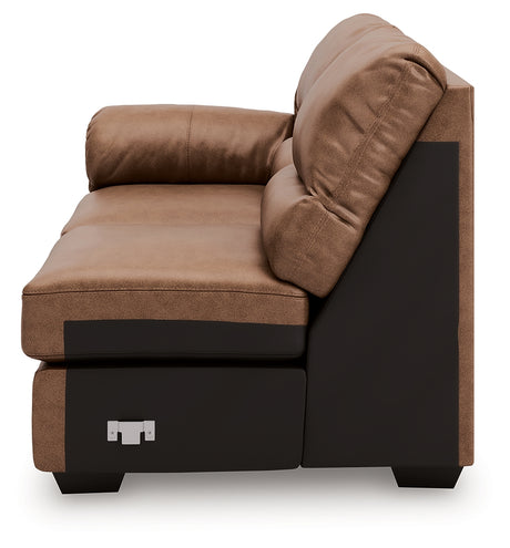 WillowBend Caramel Left-Arm Facing Loveseat from Ashley - Luna Furniture