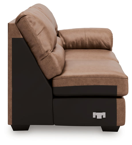 WillowBend Caramel Right-Arm Facing Loveseat from Ashley - Luna Furniture