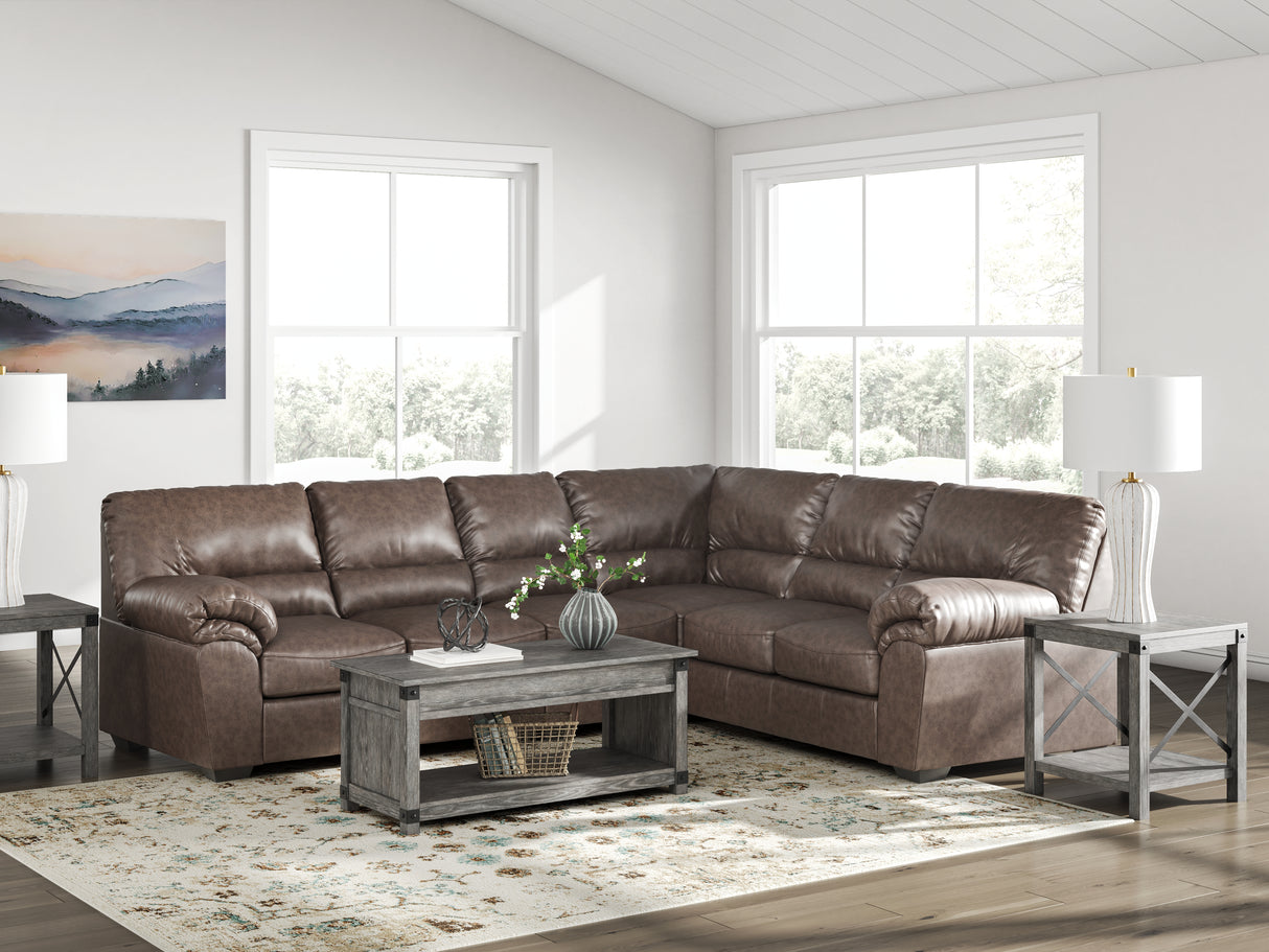 WillowBend Umber 3-Piece Sectional from Ashley Furniture - Luna Furniture