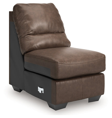 WillowBend Umber Armless Chair from Ashley - Luna Furniture