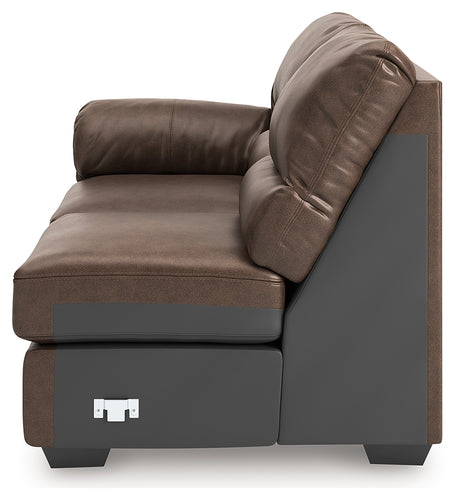 WillowBend Umber Left-Arm Facing Loveseat from Ashley - Luna Furniture