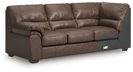 WillowBend Umber Left-Arm Facing Sofa with Corner Wedge from Ashley - Luna Furniture