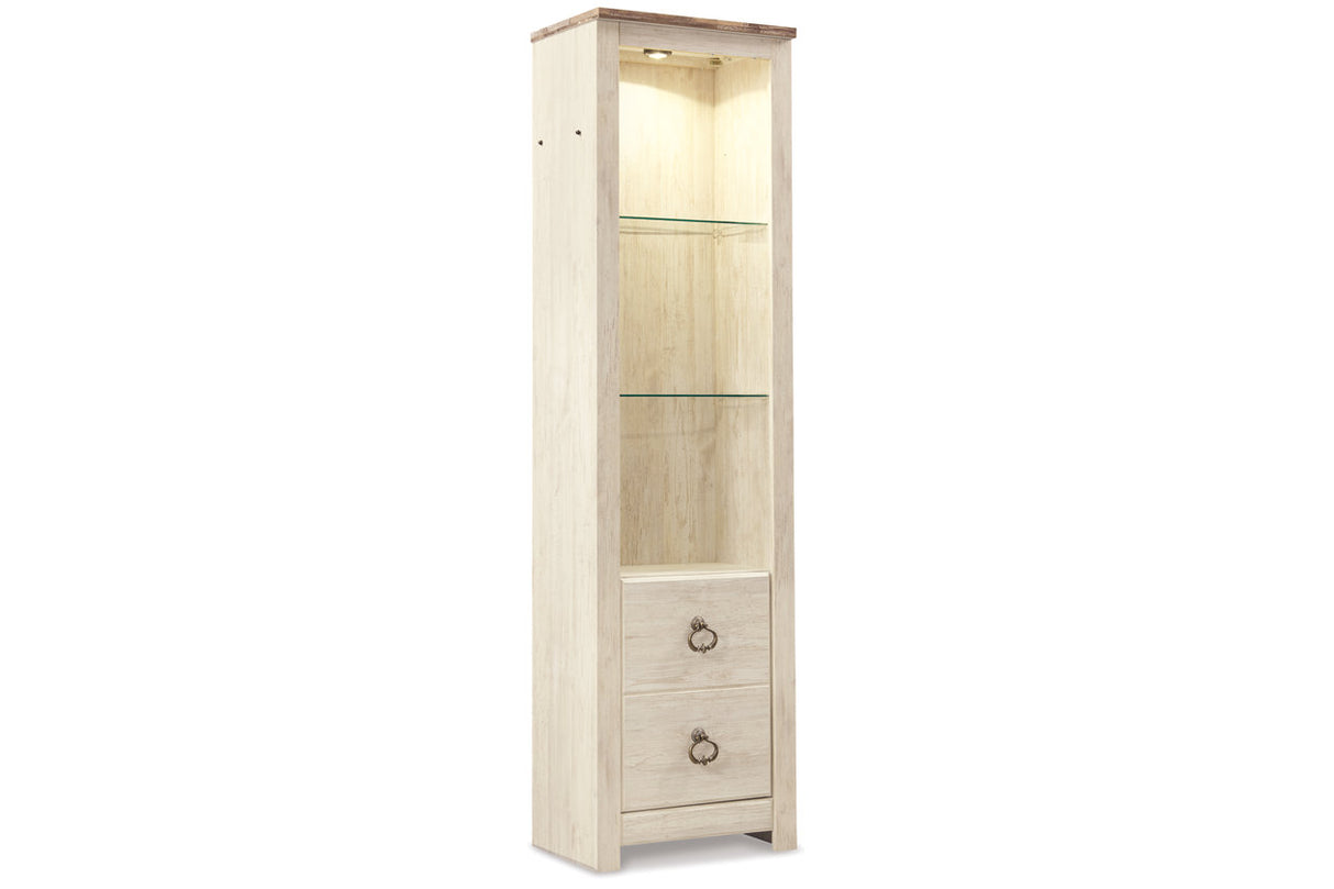 Willowton Whitewash 3-Piece Entertainment Center from Ashley Furniture - Luna Furniture