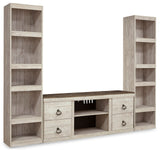 Willowton Whitewash 3-Piece Entertainment Center from Ashley - Luna Furniture