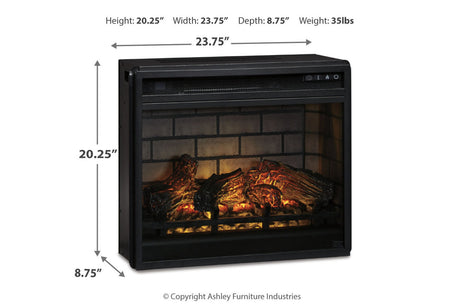 Willowton Whitewash 4-Piece Entertainment Center with Electric Fireplace from Ashley - Luna Furniture