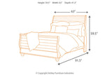Willowton Whitewash Queen Sleigh Bed from Ashley Furniture - Luna Furniture