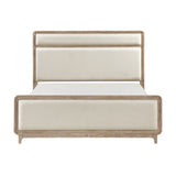 Wilshire Natural 4-Piece Queen Upholstered Panel Bedroom Set (QB+NS+DR+MR+CH) from Homelegance - Luna Furniture