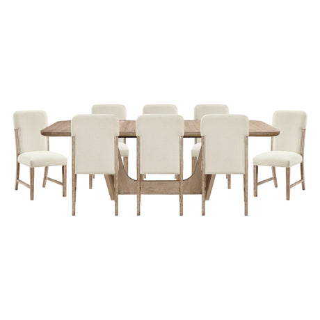Wilshire Natural/Beige 9-Piece 94" Extendable Dining Set from Homelegance - Luna Furniture