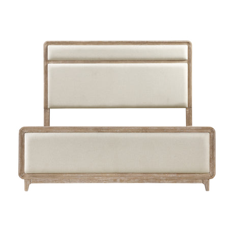 Wilshire Natural Queen Upholstered Panel Bed from Homelegance - Luna Furniture