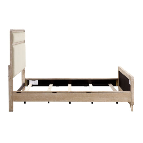 Wilshire Natural Queen Upholstered Panel Bed from Homelegance - Luna Furniture