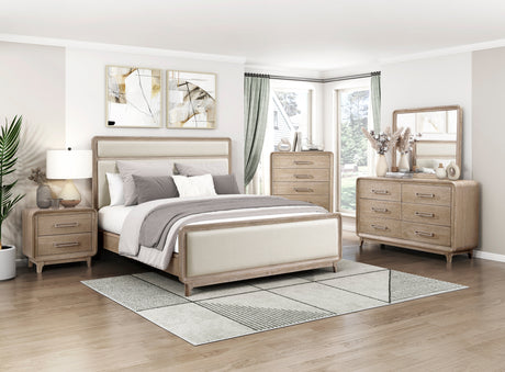 Wilshire Natural Queen Upholstered Bed from Homelegance - Luna Furniture