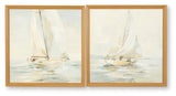 Winbrook Gray/Tan/Gold Finish Wall Art Set (Set of 2) from Ashley Furniture - Luna Furniture
