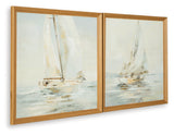 Winbrook Gray/Tan/Gold Finish Wall Art Set (Set of 2) from Ashley Furniture - Luna Furniture