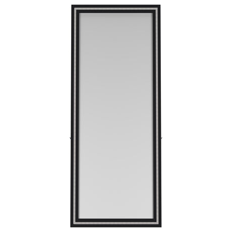 Windrose Black Full Length Floor Standing Tempered Mirror with LED Lighting from Coaster - Luna Furniture